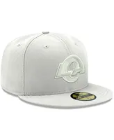 Men's Los Angeles Rams White on Primary Logo 59FIFTY Fitted Hat