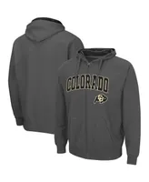 Men's Charcoal Colorado Buffaloes Arch Logo 3.0 Full-Zip Hoodie