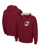 Men's Maroon UMass Minutemen Arch Logo 3.0 Full-Zip Hoodie