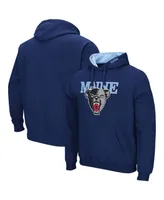 Men's Navy Maine Black Bears Arch and Logo Pullover Hoodie