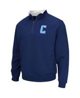 Men's Navy Columbia University Tortugas Team Logo Quarter-Zip Jacket