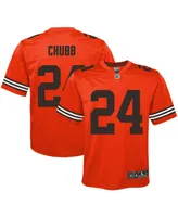 Big Boys and Girls Nick Chubb Orange Cleveland Browns Inverted Team Game Jersey