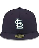 Men's Navy St. Louis Cardinals Logo White 59FIFTY Fitted Hat