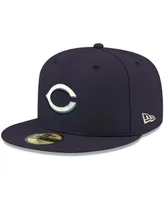 Men's Navy Cincinnati Reds Logo White 59FIFTY Fitted Hat