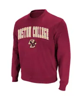 Men's Maroon Boston College Eagles Arch Logo Crew Neck Sweatshirt