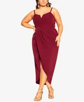 City Chic Women's Sassy V Dress