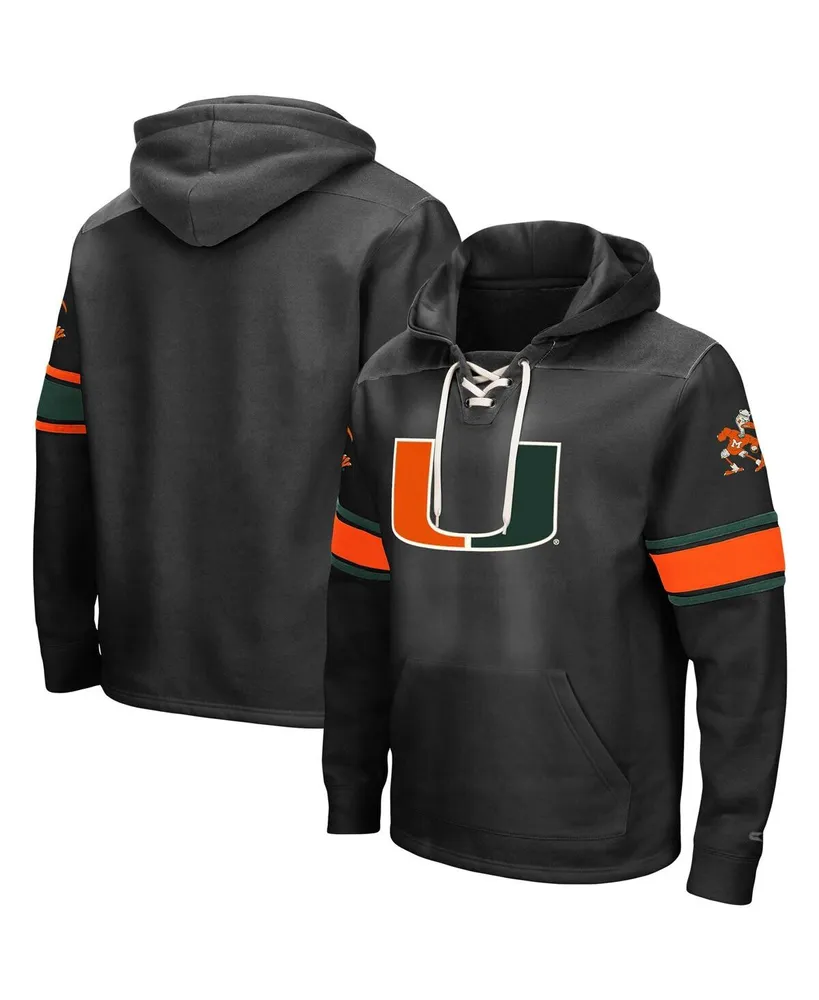 Colosseum Men's Miami Hurricanes 2.0 Lace-Up Logo Pullover Hoodie