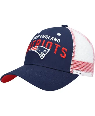 Boys Navy New England Patriots Core Lockup Snapback Hat