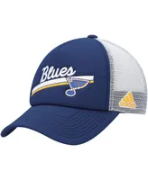 Women's Navy, White St. Louis Blues Foam Trucker Snapback Hat