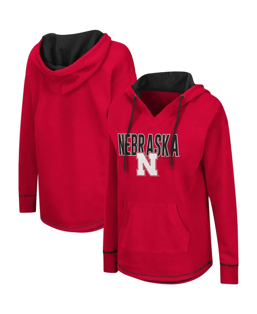 Women's Scarlet Nebraska Huskers Tunic Pullover Hoodie