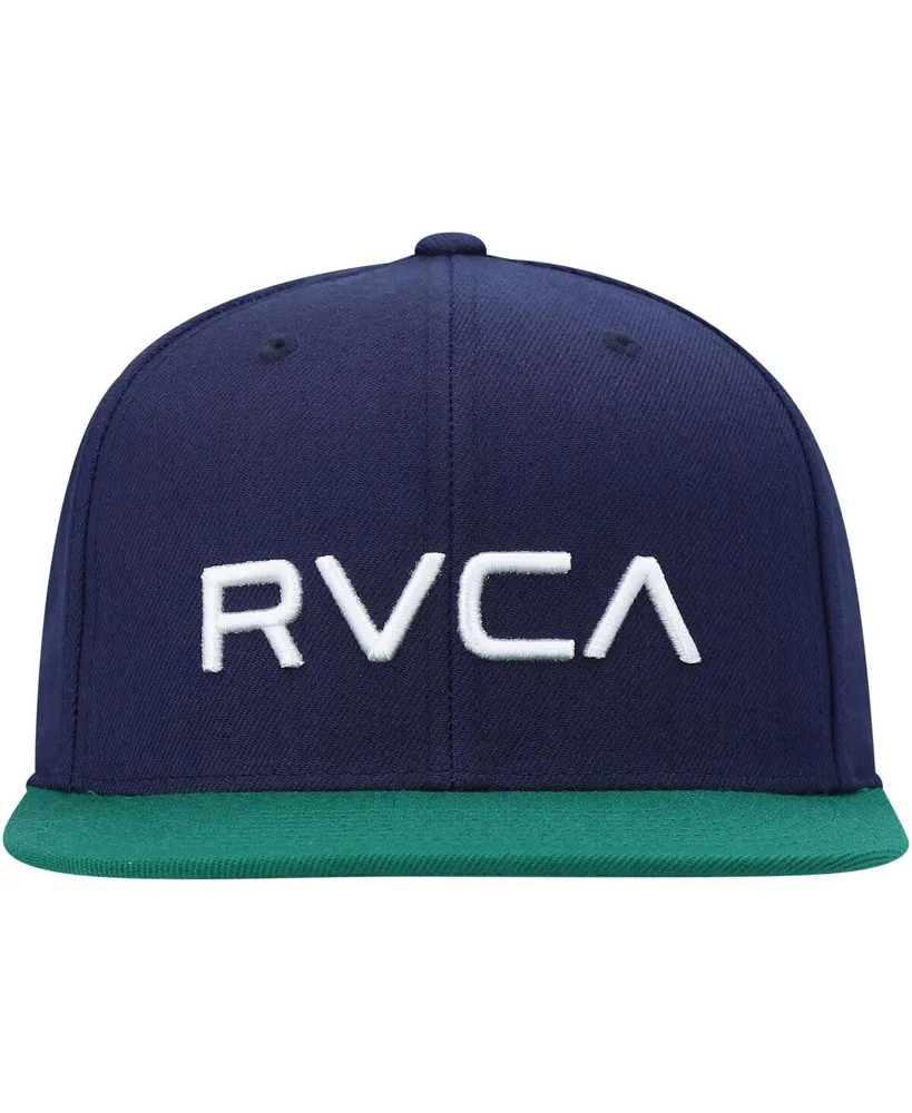 Men's Navy and Green Logo Twill Ii Snapback Hat