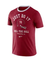 Men's Crimson Alabama Crimson Tide Vault Helmet Team Tri-Blend T-shirt