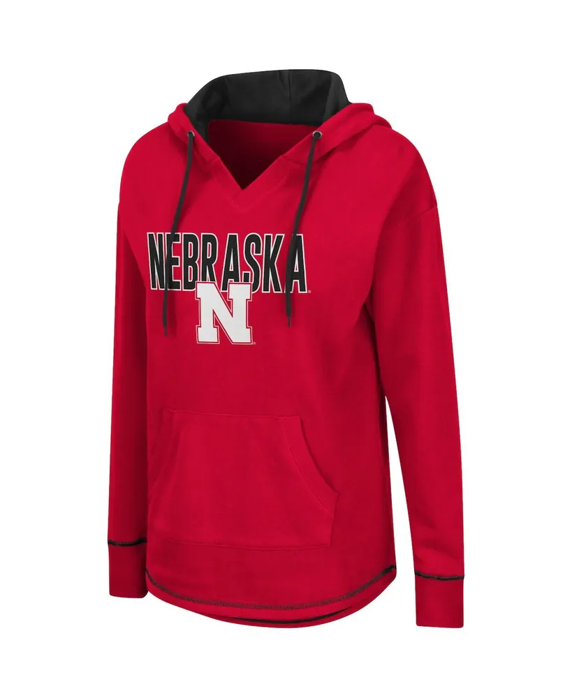 Women's Scarlet Nebraska Huskers Tunic Pullover Hoodie