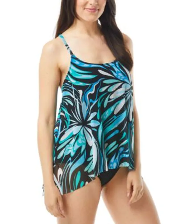 Coco Reef Womens Current Mesh Bra Sized Tankini Top Ruched Hipster