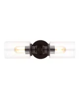 Jules Edison Cylinder 2-Light Farmhouse Contemporary Led Vanity