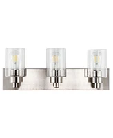 Irving 3-Light Seeded Modern Contemporary Led Vanity Light