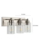 Irving 3-Light Seeded Modern Contemporary Led Vanity Light