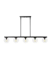 Luca Parisian -Light Modern Glam Iron Globe Linear Led Pendant