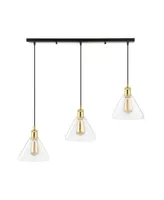 Kiawah Island 3-Light Contemporary Modern Led Pendant - Gold