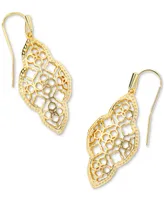 Kendra Scott 14k Gold-Plated Gemstone Medallion Drop Earrings