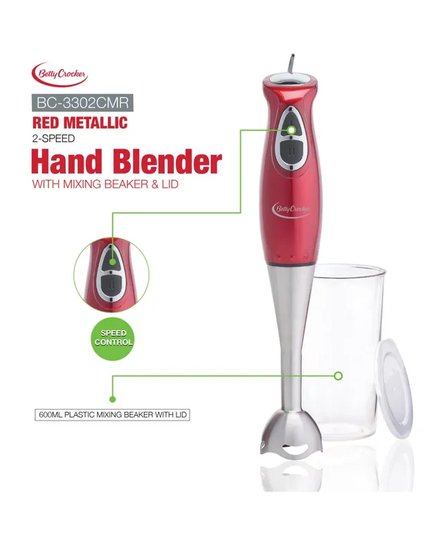 Brentwood 2 Speed Hand Blender - 200W - Red