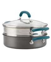 Rachael Ray Create Delicious Hard Anodized Aluminum Nonstick 3-Qt. Steam Set