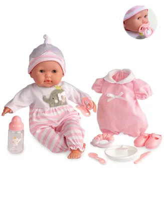 Berenguer Boutique 15" Soft Body Baby Doll Pink Outfit
