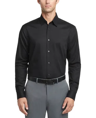 Calvin Klein Steel Men's Classic/Regular Non-Iron Stretch Performance Dress Shirt