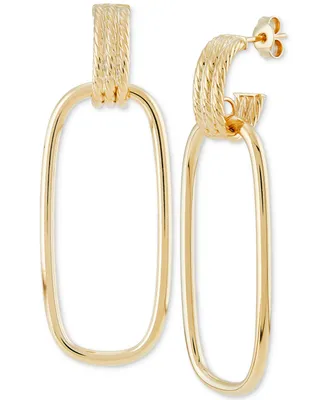 Polished Doorknocker Drop Earrings in 10k Gold