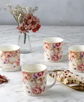 Mugs by Lorren Home Trends Floral, Set of 4