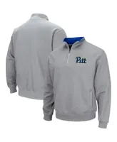 Men's Heathered Gray Pitt Panthers Tortugas Team Logo Quarter-Zip Jacket