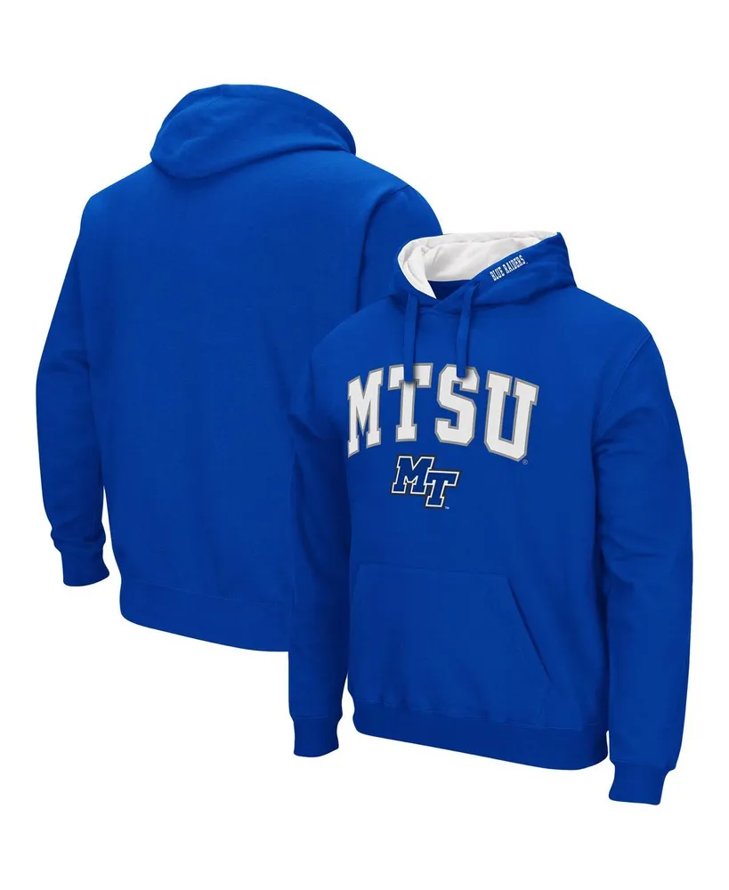 Men's Royal Mid. Tenn. St. Blue Raiders Arch and Logo Pullover Hoodie