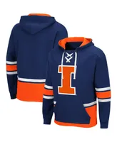 Men's Navy Illinois Fighting Illini Lace Up 3.0 Pullover Hoodie