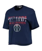 Women's Navy Washington Wizards Gradient Crop Top