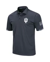 Men's Big and Tall Charcoal Indiana Hoosiers Oht Military-Inspired Appreciation Digital Camo Polo Shirt