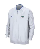 Men's White Florida Gators 2021 Coach Half-Zip Jacket