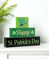 Glitzhome 11.5" St. Patrick's Wooden Block Table Sign