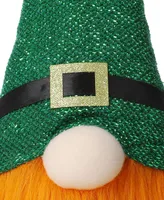 Glitzhome 25.5" Fabric St. Patrick's Gnome Standing Decor