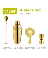 True Brands Gold Barware Set - Gold