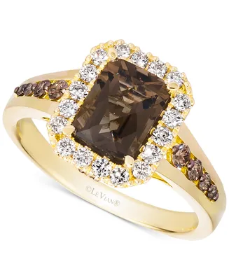 Le Vian Cinnamon Citrine (1-1/3 ct. t.w.) & Diamond (1/2 ct. t.w.) Ring in 14k Rose Gold (Also in Amethyst, Blue Topaz, Peridot & Smoky Quartz)