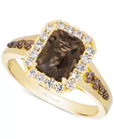 Le Vian Cinnamon Citrine (1-1/3 ct. t.w.) & Diamond (1/2 ct. t.w.) Ring in 14k Rose Gold (Also in Amethyst, Blue Topaz, Peridot & Smoky Quartz)