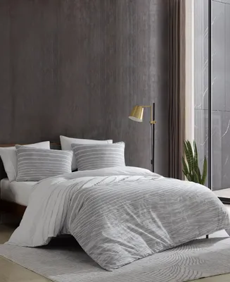Closeout! Kenneth Cole New York Abstract Stripe Comforter Set, King