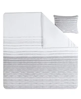 Closeout! Kenneth Cole New York Abstract Stripe Duvet Cover Set, King