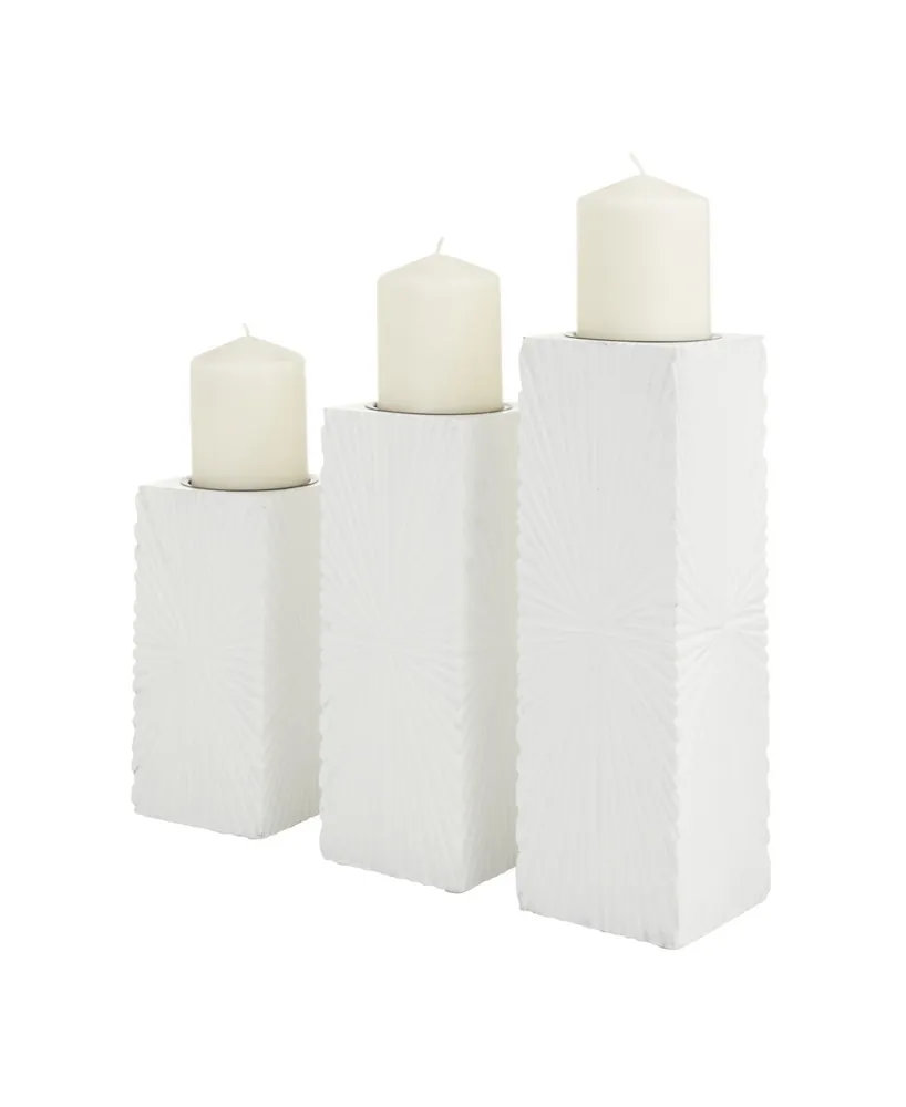 CosmoLiving by Cosmopolitan Mdf Contemporary Candle Holder, Set of 3