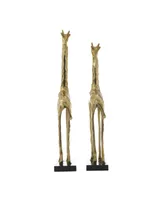 Contemporary Sculpture, Set of 2 - Gold