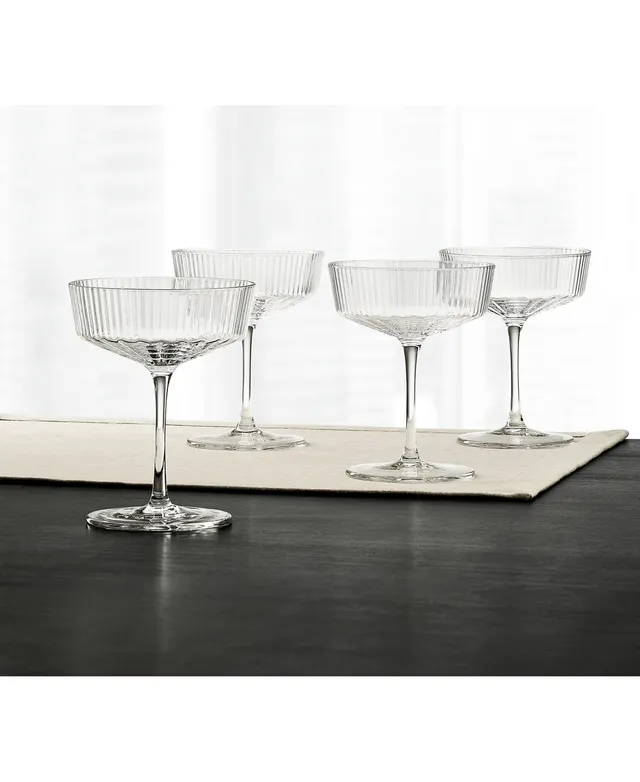 Hotel Collection Etched Floral Wine Glasses, Set of 4, Created for Macy's -  Macy's