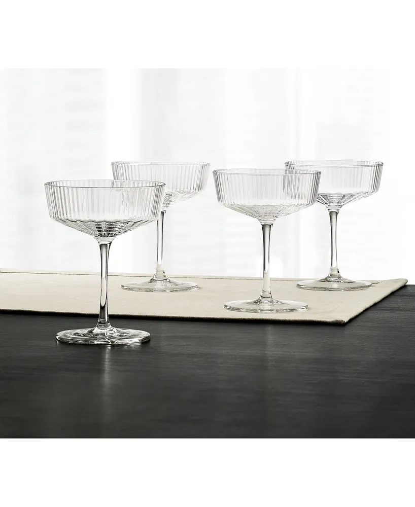 Hotel Collection Fluted Coupe Glasses, Set of 4, Created for Macys
