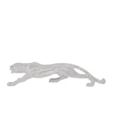 Glam Leopard Sculpture, 11" x 42" - Silver