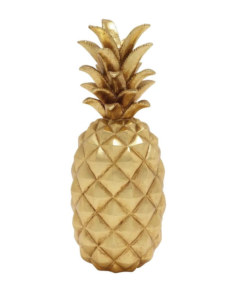 Traditional Decorative Pineapple, 18" x 7" - Gold