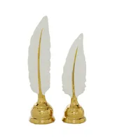 CosmoLiving by Cosmopolitan Glam Birds Sculpture, Set of 2 - Gold